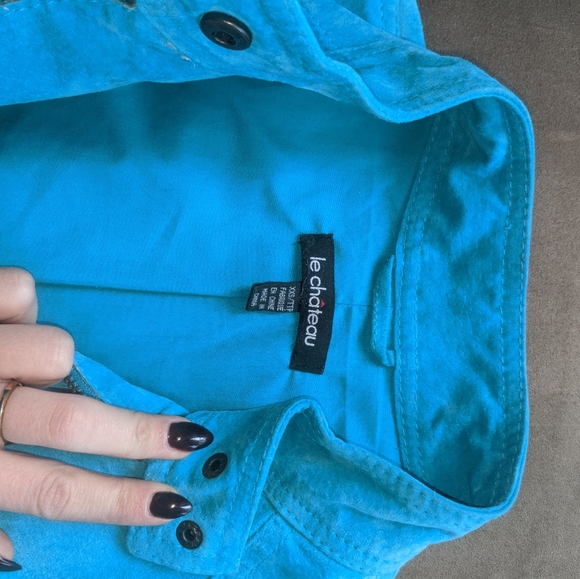 Le chateau suede blue jacket - Picture 4 of 6